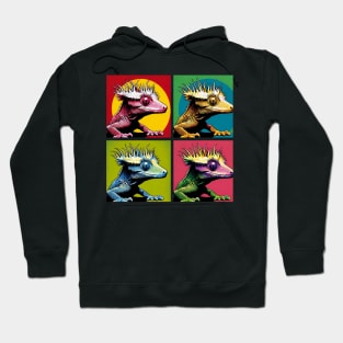 Pop Art Crested Gecko - Cool Lizard Hoodie